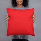 Love Softball Basic Pillow RED