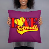 Softball Love Basic Pillow PURPLE