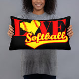 Love Softball Basic Pillow