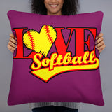 Softball Love Basic Pillow PURPLE