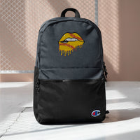 Softball Lips Embroidered Champion Backpack