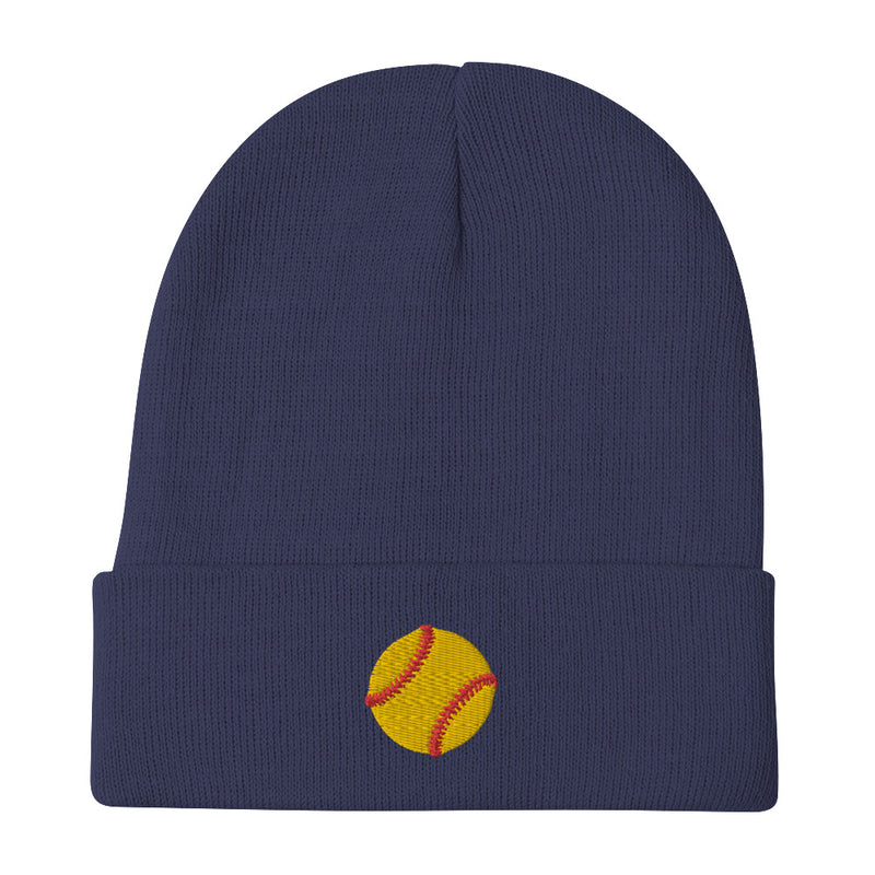 Softball Embroidered Beanie