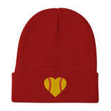 Softball Heart Embroidered Beanie