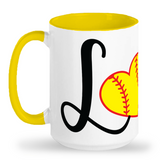 Tall Mug Love Softball