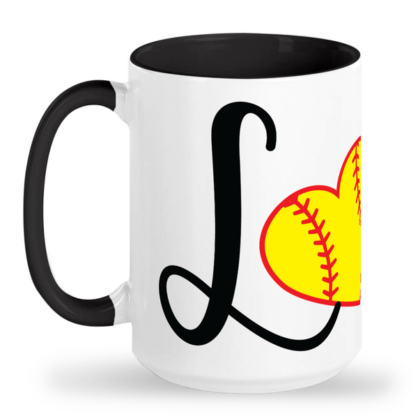 Tall Mug Love Softball