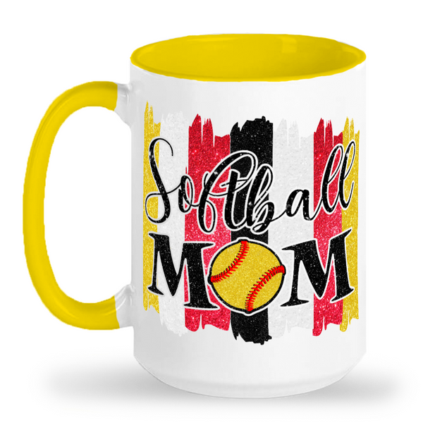 Softball Mom Tall glossy ceramic mug