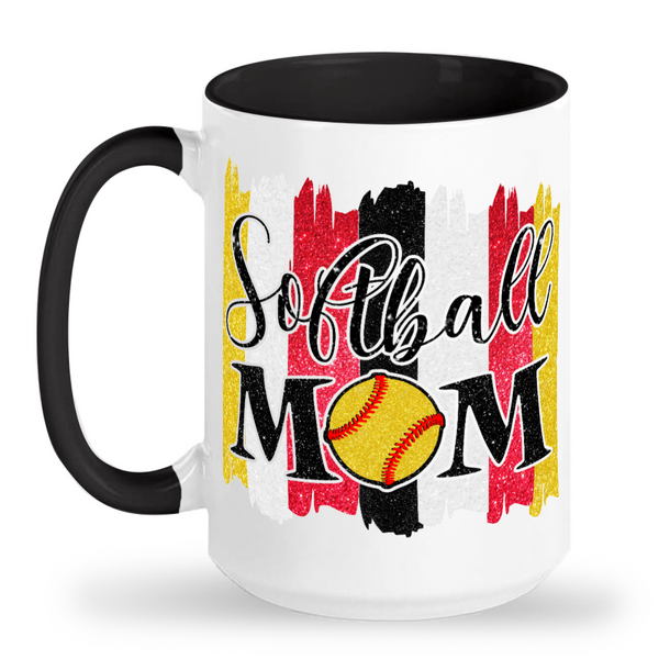Softball Mom Tall glossy ceramic mug