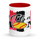 Softball Mom Tall glossy ceramic mug