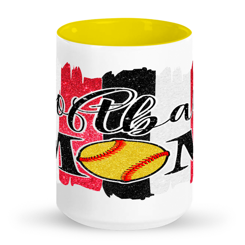 Softball Mom Tall glossy ceramic mug
