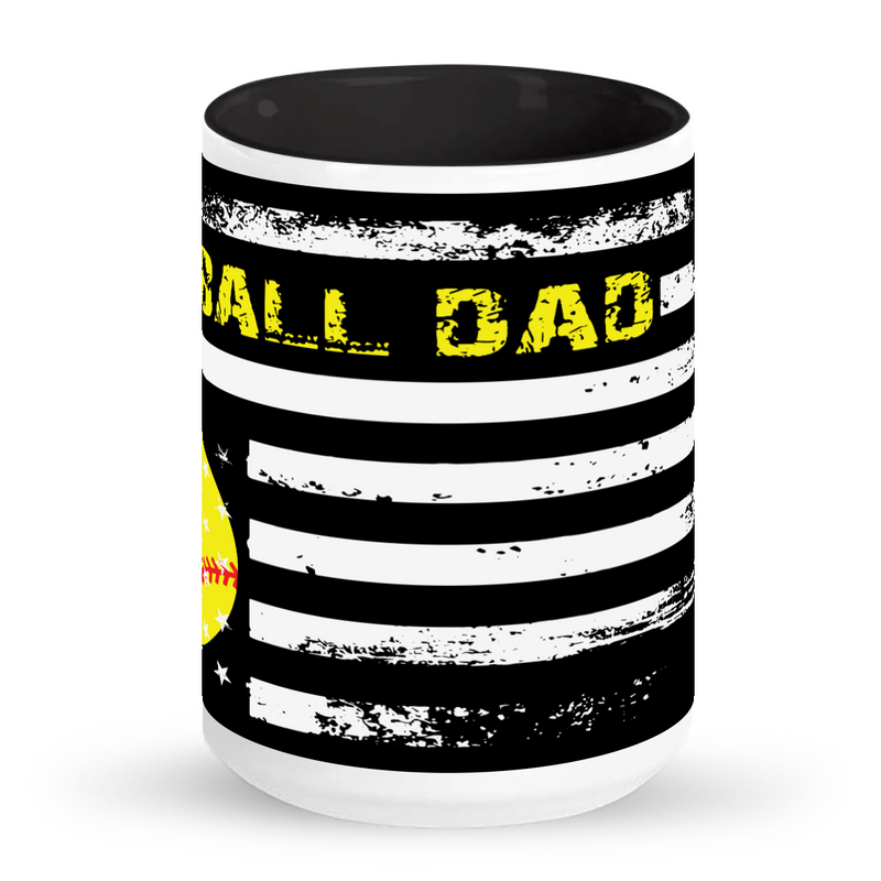 Tall Mug Softball Dad Flag