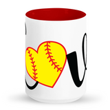 Tall Mug Love Softball
