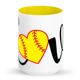Tall Mug Love Softball