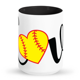 Tall Mug Love Softball
