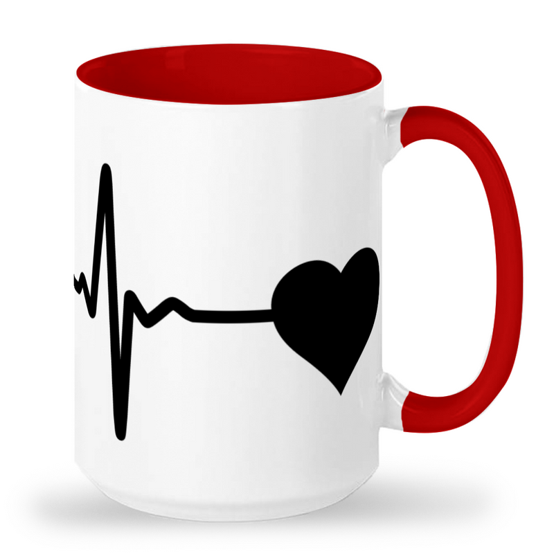 Tall Mug Softball Heart