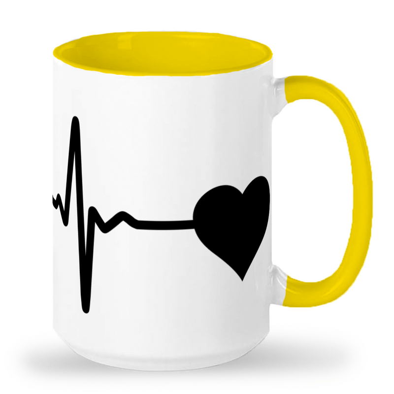 Tall Mug Softball Heart