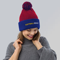 Softball Beast Pom-Pom Beanie