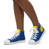 Women’s high top canvas shoes BLUE