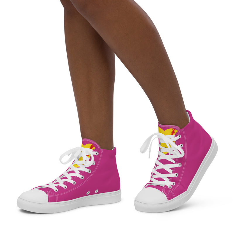 Women’s high top canvas shoes PINK