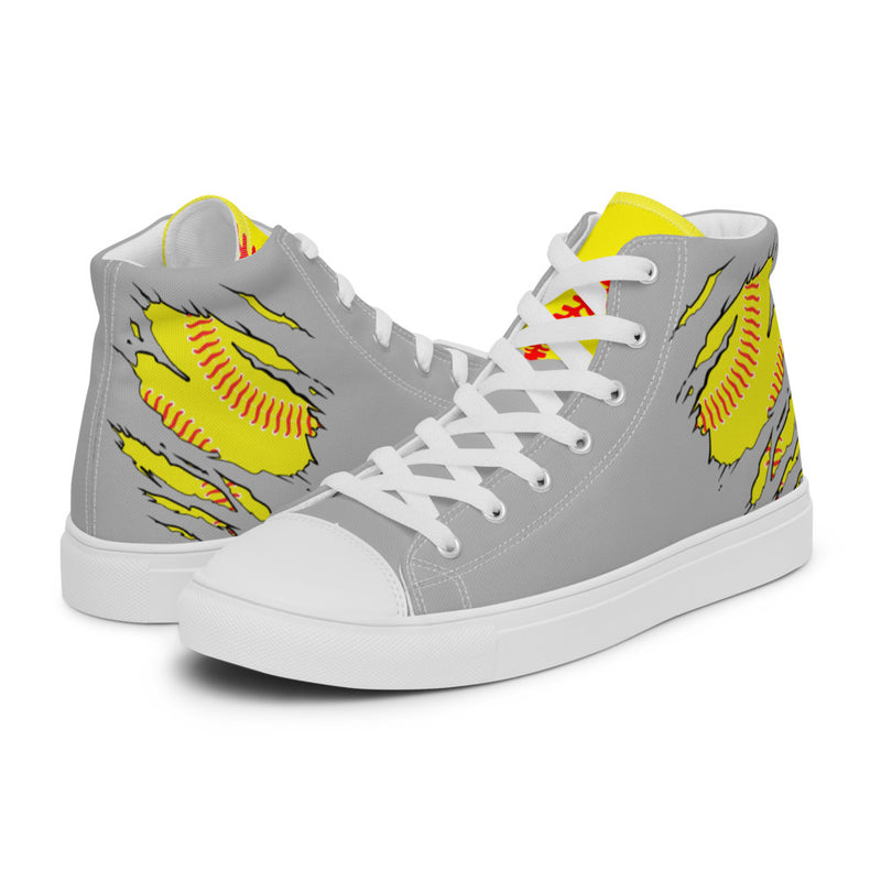 Women’s high top canvas shoes LIGHT GREY