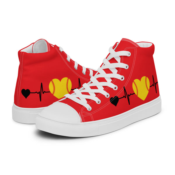 Women’s high top canvas shoes RED