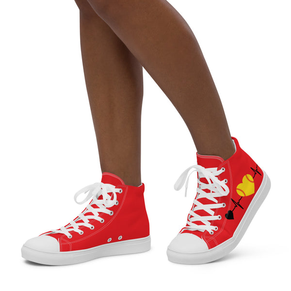 Women’s high top canvas shoes RED