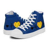 Women’s high top canvas shoes BLUE