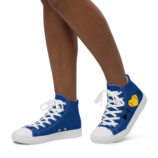 Women’s high top canvas shoes BLUE