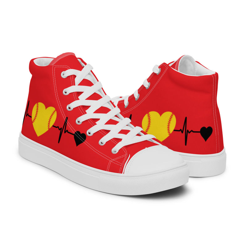 Women’s high top canvas shoes RED