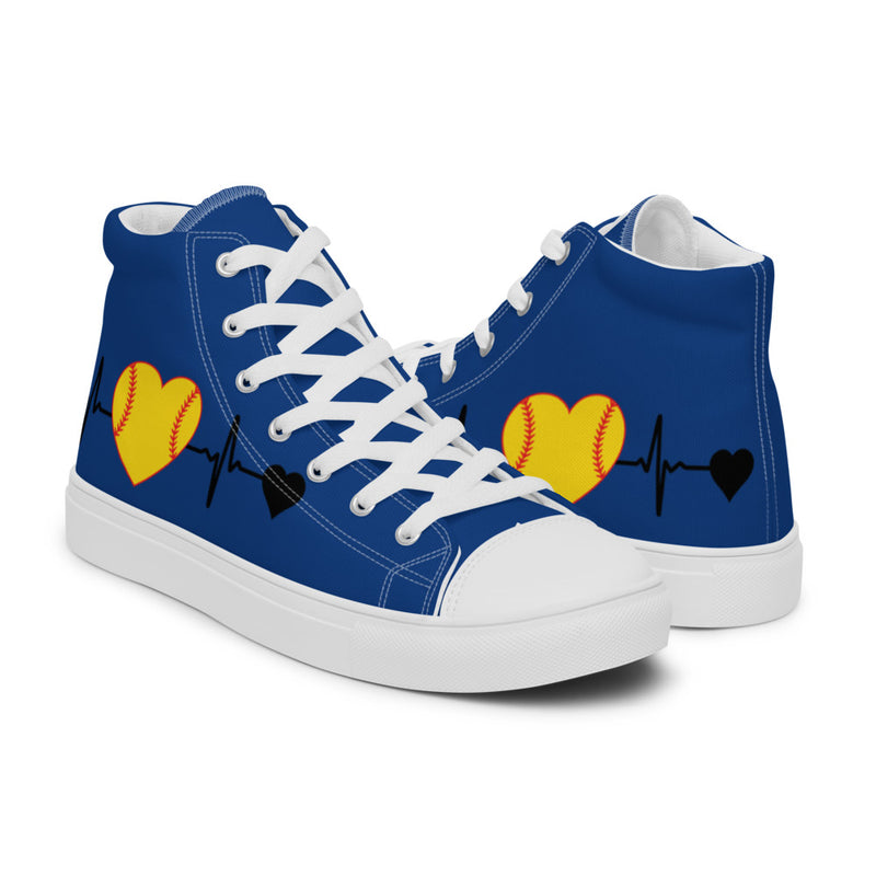 Women’s high top canvas shoes BLUE